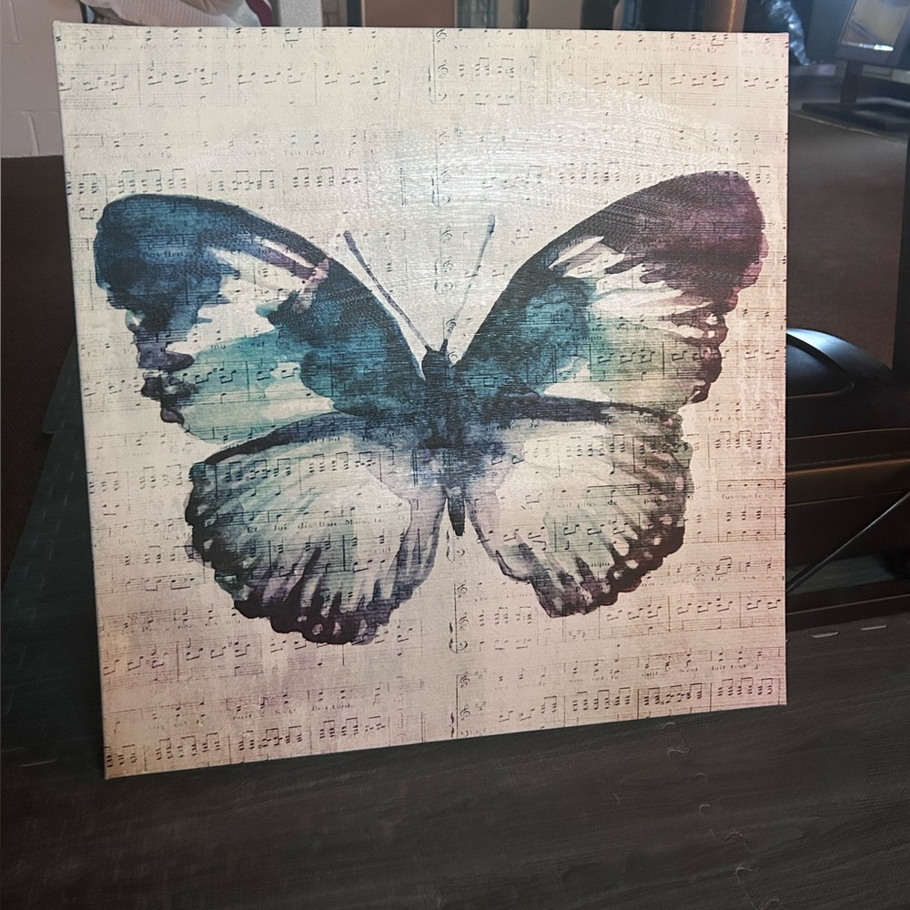 Butterfly wall canvas decor
